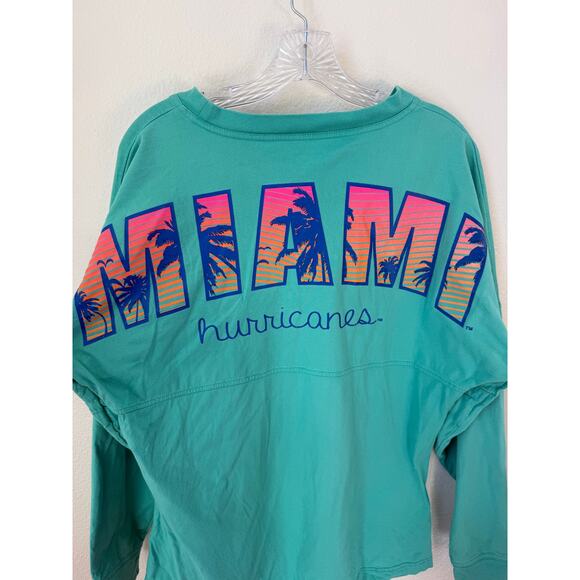 University of Miami Long Sleeve Tee Shirt Size Medium - Picture 3 of 6